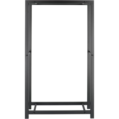 Range bois en fer - Noir - L 75,5 x P 23,5 x H 148 cm - Livraison gratuite (1/4)