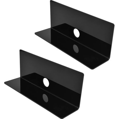 Étagère Murale Acrylique pour Horloge et Enceinte, Support de Présentation Flottant sans Perçage, Rangement Moderne