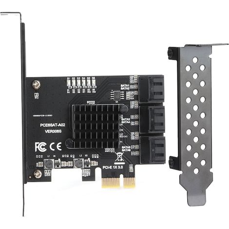 Carte d'extension disque dur, 6 ports SATA 3.0, PCI-Express 1X, débit 6 Gbps, contrôleur pour PC performant (1/5)
