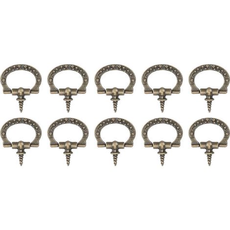 Kit de suspension de tableaux rétro en bronze, ensemble de 10 pièces avec poignées de tiroir vintage à un seul trou pour boîtes à bijoux (1/5)