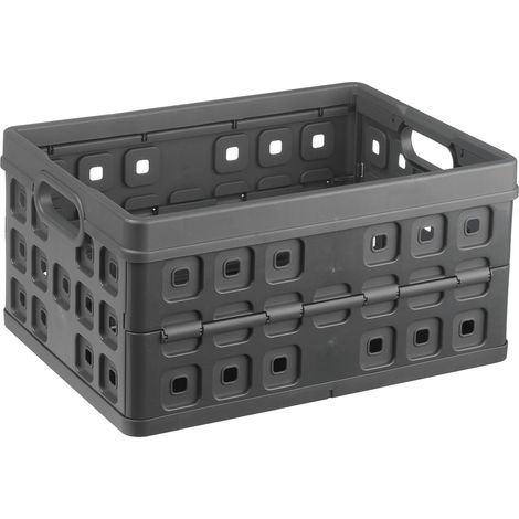 Sunware Klappbox Square 32 L anthrazit Einkaufsbox Einkaufskorb (1/3)