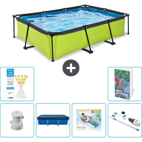 Exit Pool Rechteckig - 300x200x65 cm - 7-teilig S236