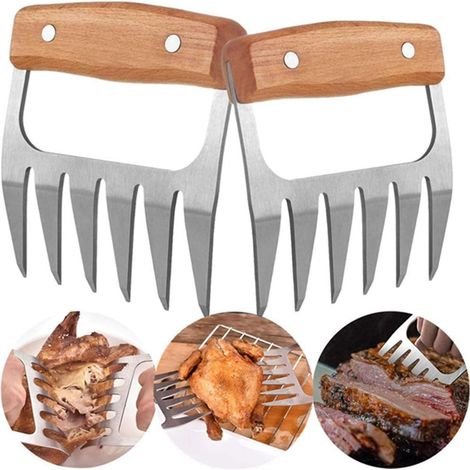 Griffes pour hachoir à viande, griffes en acier inoxydable, griffes pour barbecue, résistance aux hautes températures (1/3)