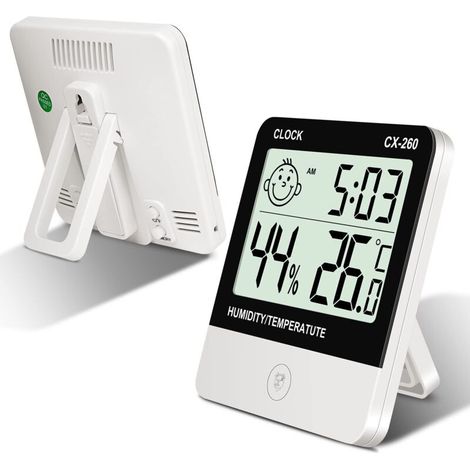 Thermometre Interieur, LCD Hygromètre Digital à Haute Précision,Hygrometre Interieur Numérique pour Confort du Bureau à Domicile Thermomètre de Reptile (1/5)