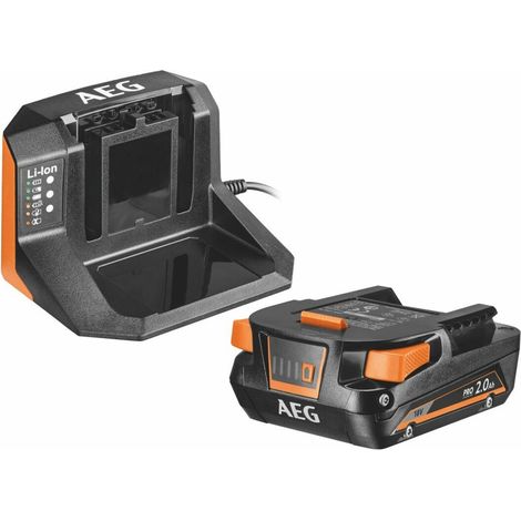 AEG - 1 Batt. Pro Lithium 18 V 2,0 Ah, Ladegerät - SETL1820S (1/2)