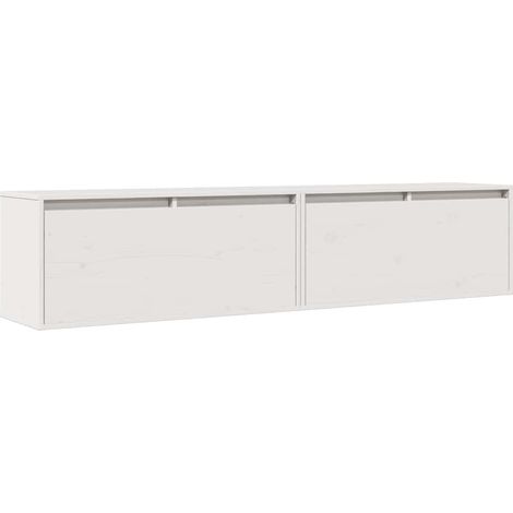 Maison Exclusive - Pensili 2 pz Bianc80x30x35 cm in Legno Massello di Pino