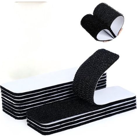 Strisce di velcro autoadesive quadrate,12 paia,310 cm,Chiusure in velcro autoadesive resistenti,Velcro autoadesivo,Velcro autoadesivo (1/5)