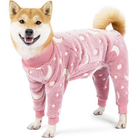 Hundepyjama, warmer und weicher Flanell-Overall mit Beinen, für Hunde und Katzen.