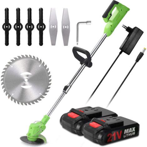 21V cordless electric brush cutter, 2 batteries, 220V
