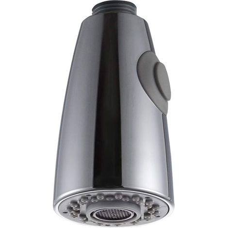 Douchette Robinet Cuisine 2 Jets Tête de Robinet de Rechange Douchette pour Robinet Remplacement Douchette pour Mitigeur Cuisine, Chromé, G1/2" (1/5)