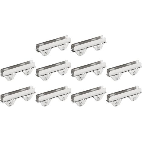 Set mit 10 Rollen für Terrassenschiebetüren, 6 mm Schlitzbreite, 48 mm Länge, Kugellager für Schiebetürräder (1/5)