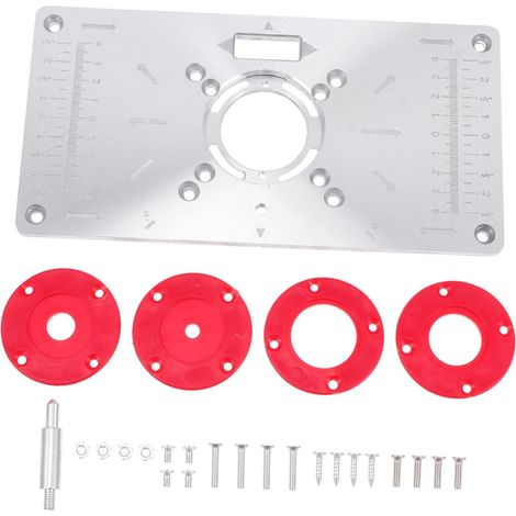 Satz Router Tischeinsatzplatte Multifunktionale Fräsmaschine (1/5)