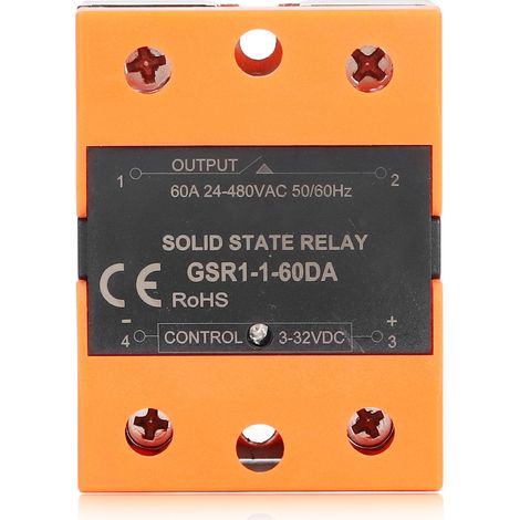 Relais statique compact DA distributeur puissance DC 3-32V vers 24-480V contrôleur (1/5)