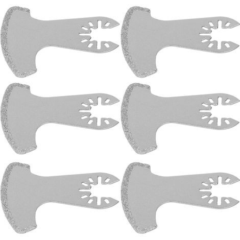 Lot de 6 lames diamantées en forme de faucille pour machine multifonctionnelle, accessoires de coupe-bordures pivotants (1/5)