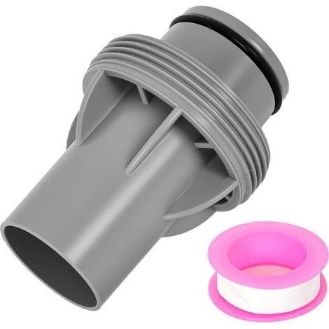 Adaptateur pour tuyau de piscine Bestway P6916 Connecteur standard 38 mm (1,5 pouce) Kit comprenant l'adaptateur et du ruban téflon d'étanchéité (1/5)