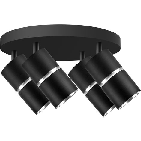Plafoniera Polux Bamboo nera 4xGU10 orientabile 324610 (1/5)