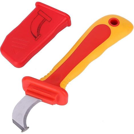 couteau D'lectricien, Iec60900 Isolation Couteau D'lectricien Coupe-cble Rapide, Avec Poignes Antidrapantes, Lame En Acier Inoxydable, Pour L'inst