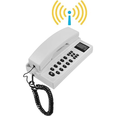 Système d'interphone Audio sans Fil 2.4GHz 433MHz combinés sécurisés téléphoniques Extensibles for la Maison de Bureau d'entrepôt(White-1 Piece) (1/5)