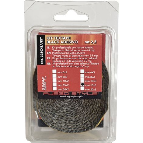 Guarnizione adesiva stufe e camini Textape Black 10x2 mm