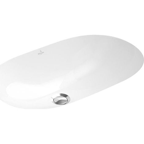 VB Unterbauwaschbecken O.novo 600x350mm Oval mit Überlauf Weiß Alpin CeramicPlus (1/5)