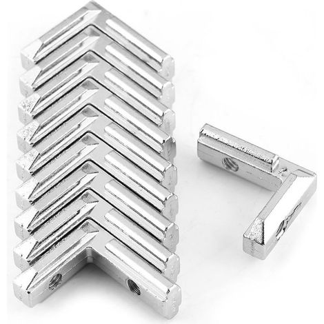 Connecteur angle intérieur – profilé aluminium L – supports acier carbone – EU-4040 (1/5)