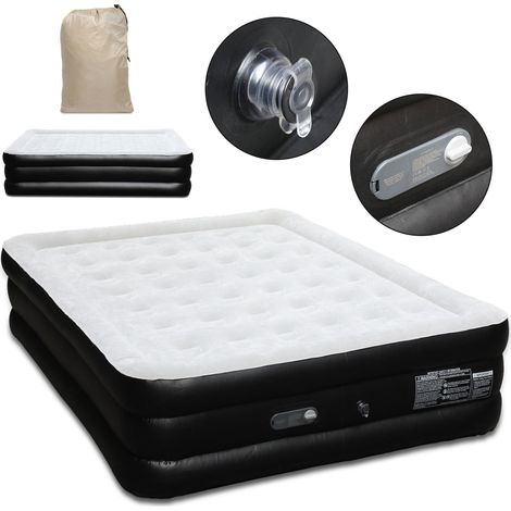 Jiubiaz Luftmatratze mit Integrierter Elektrischer Pumpe, Luftbett Selbstaufblasend, Premium-Gästebett, Aufblasbare Matratze für Camping oder 20015246cm