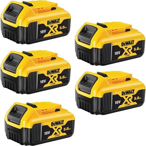 DeWalt DCB184 18V XR 5.0Ah Li-Ion Batteries (Five Pack) (1/2)
