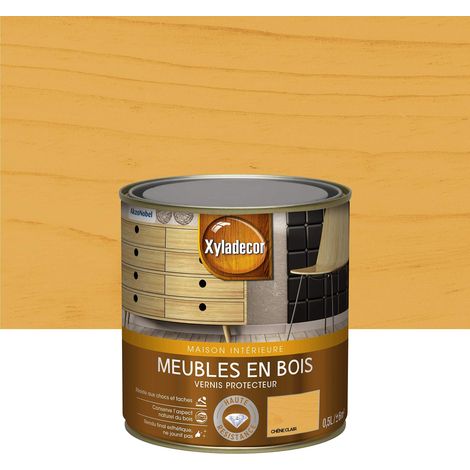 Vernis protecteur pour les meubles intérieurs en bois - aspect satin chêne clair 0,5 L (1/5)