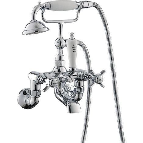 Mélangeur de baignoire traditionnel Robinet mural suspendu douche arrosage (1/4)