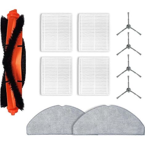 Pièces de rechange pour aspirateur robot L20 (combinaison aspirateur et lave-serpillère) : brosse rotative, lingette de lavage et kit de filtres. (1/5)
