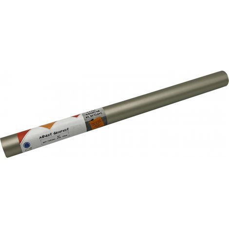 Adhésif Effet Métallisé Acier Or 45cm x 1,5m (1/3)