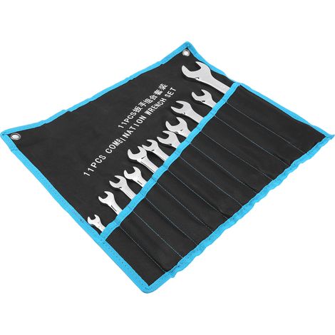 11-teiliges Kombinationsschlüssel-Set, doppelseitige offene Schraubenschlüssel, Stahl-Handwerkzeuge mit Aufbewahrungstasche (1/5)
