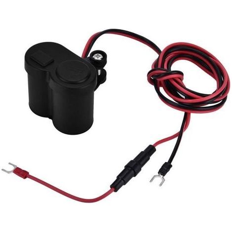 12V-24V Moto étanche Allume-cigarette Prise USB Chargeur pour ATV Moto Véhicule (1/4)