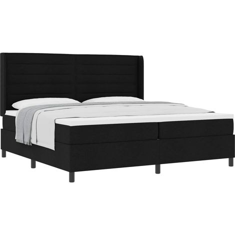 Maison Exclusive - Boxspringbett mit Matratze Schwarz 200 x 200 c
