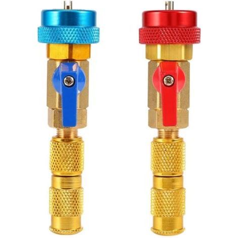 Outil retrait noyau valve clim R134A - Démontage rapide - Haute/basse pression (1/5)