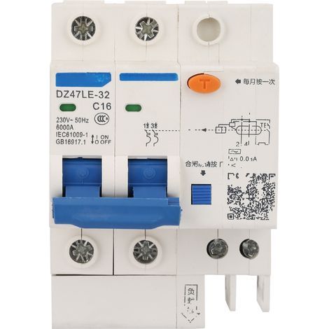 Protection contre les fuites DZ47LE 32 2P+2 C16 Disjoncteur différentiel 230V/16A (1/5)