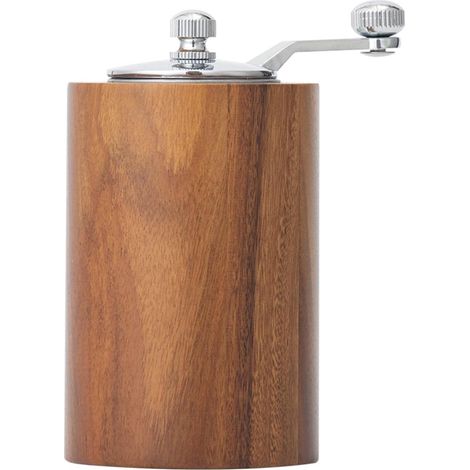 Moulin à poivre manuel réglable en bois pour moudre les grains de (1/5)