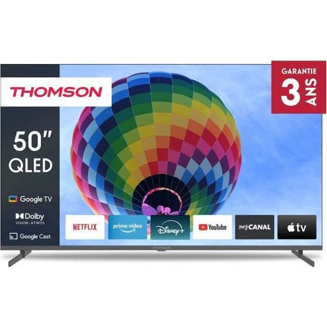 THOMSON 50QG4S14 - TV QLED 50 (126 cm) - 4K 3840x2160 - HDR 10 - Google TV - 2xHDMI 2.1 + 2xHDMI 2.0 (1/5)