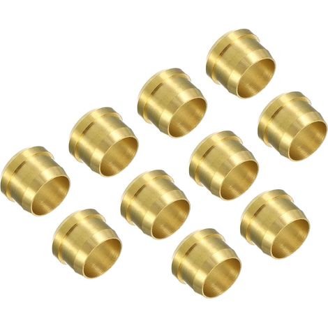 8mm Tube OD Laiton Compression Manchons Viroles 10 Paquet Laiton Compression Raccord Assortiment Trousse (1/5)