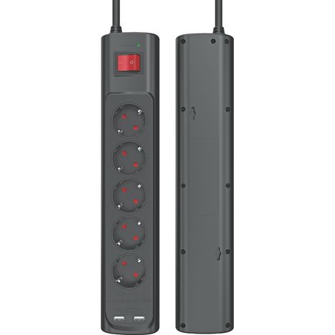 Parafoudre parasurtenseur MONSTER 5 prises AC et 2 USB-A (1/5)