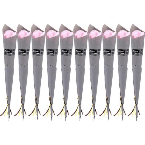 Lot de 10 roses artificielles coréennes en savon, cadeau idéal pour la Saint-Valentin. (1/5)