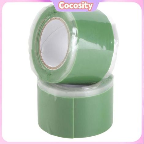 Cocosity Ruban de silicone auto-fusionnant Bandes adhésives isolantes en Silicone auto-fusionnantes, 2 quincaillerie chimique Vert (1/5)