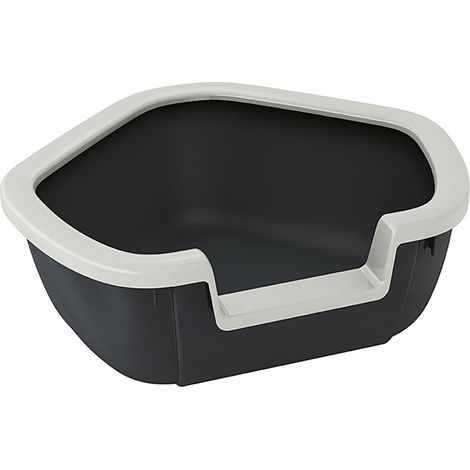 Ferplast DAMA Bac à litière d&39angle Ferplast DAMA. Variante DAMA - Misure: 57.5 x 51.5 x h 22 cm - Noir