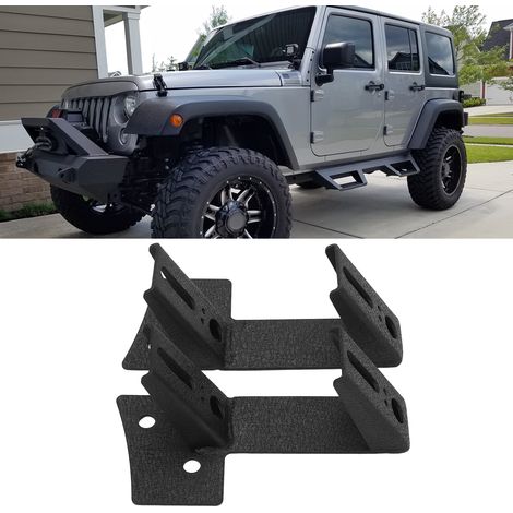 Support de phares doubles à LED pour montant A, compatible avec Jeep Wrangler JK 2/4 portes (2007-2017) (1/5)
