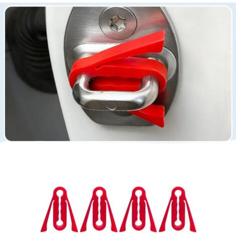 Générique Protège-Serrure De Portière En SiliconeCache Amortisseur de Anti-Choc Système d'Absorption des Vibrations pour Porte Pour SUV Camion Voiture Camping-Car Berline Caravane Véhicule (1/5)