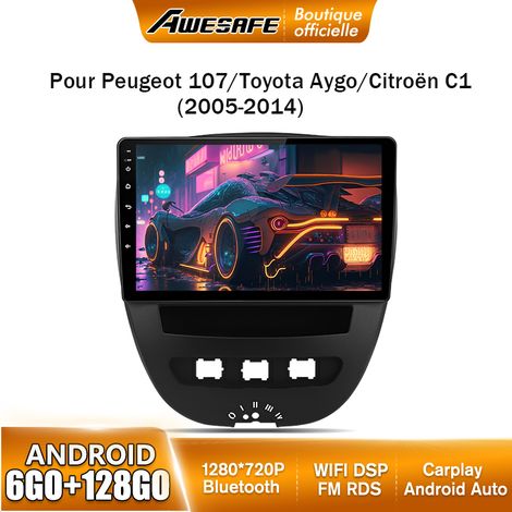 AWESAFE Autoradio Android 13 pour Peugeot 107 Toyota Aygo Citroen C1 (6Go+128Go) 10'' Écran avec Carplay GPS WiFi Android Auto (1/5)