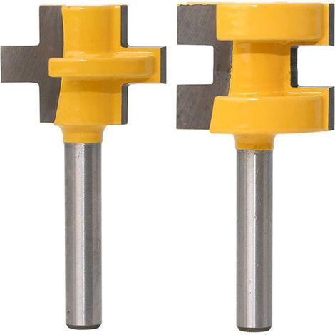 Router Bit - Tongue And Groove Set - 1/4 Inch Shank - Carbide Tipped - For Router Table Use Only - 2 Pieces