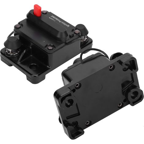 Coupe‑circuit automatique réarmable 150A 12‑42V DC, porte‑fusible étanche en cuivre, interrupteur rouge (1/5)