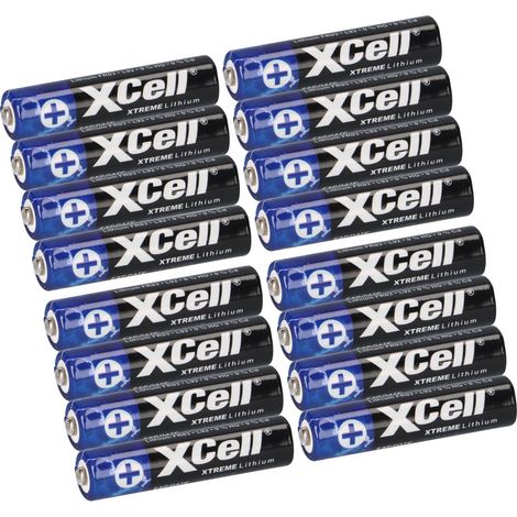 16x XTREME Lithium Batterie AAA Micro FR03 L92 XCell 4x 4er Blister (1/5)