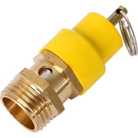 Soupape de sécurité compresseur d'air, laiton, 1/4", 10KG, régulateur pression, tuyauterie industrielle (1/5)